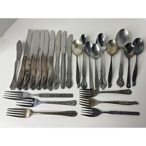 Silver Plated Silverware‎ Lot Of 25 Spoons & Forks Crafting Art Jewelery Craft
